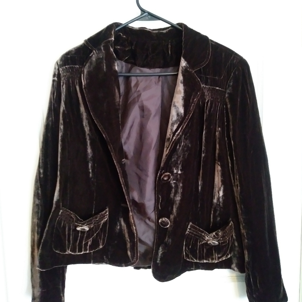 Brown velvet jacket/adult medium